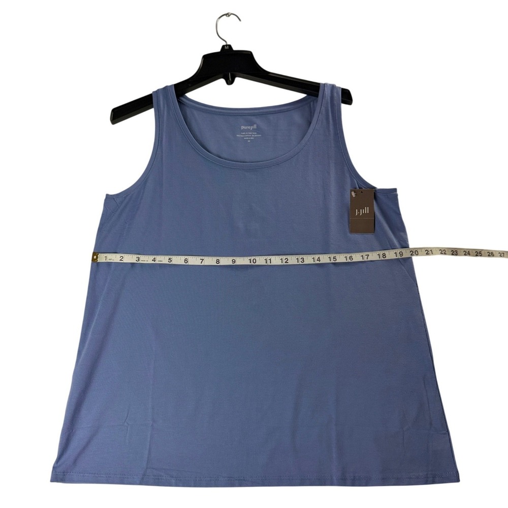 J. Jill Pure Jill Easy Tank Top Periwink Blue Pima Cotton Stretch Size M NWT - Picture 4 of 7